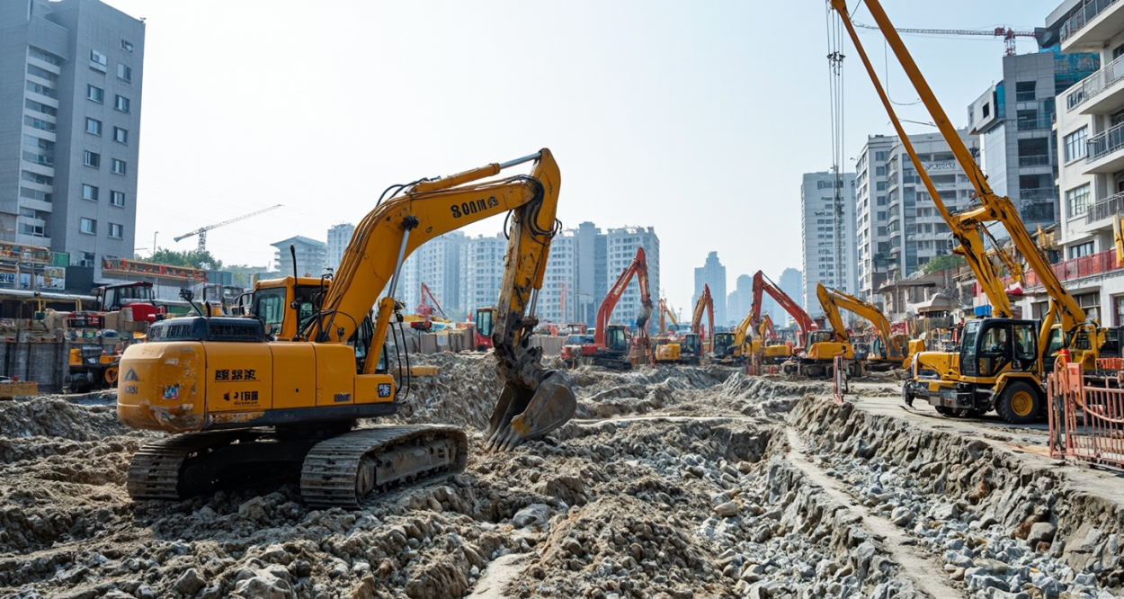 成都挖掘机租赁：建设高效，助力城市发展轮播图1