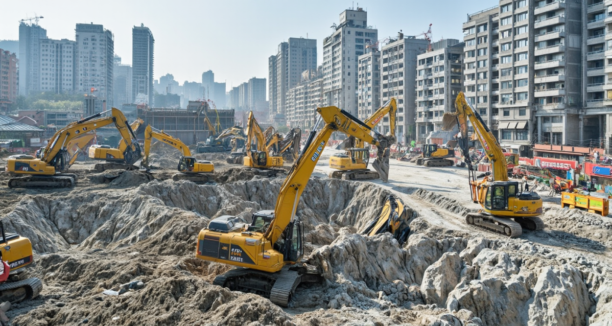 成都挖掘机租赁：建设高效，助力城市发展轮播图2