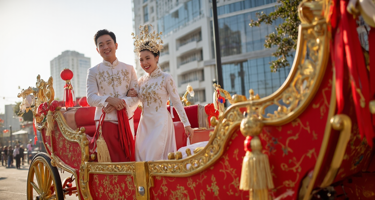 婚庆新风尚：揭秘婚庆花轿租赁的魅力轮播图4