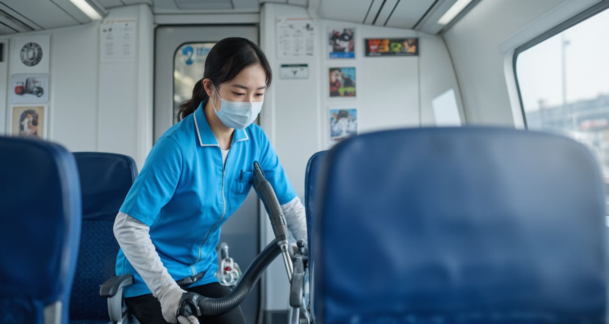 高铁保洁：让每一段旅程都焕然一新轮播图2