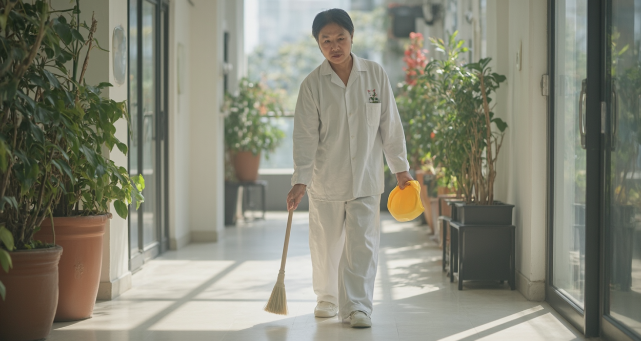 物业保洁员的日常：守护家园的隐形英雄轮播图2