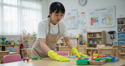 幼儿园里的无名英雄——幼儿园保洁员图片7