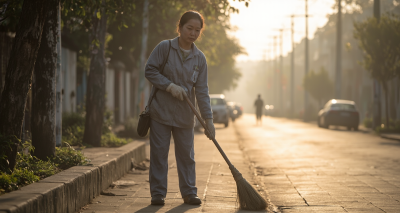 陕西保洁员：城市美容师的日常与贡献图片17