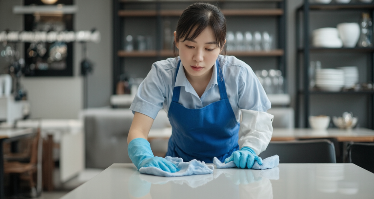 餐厅保洁员的“隐形”英雄职责轮播图2
