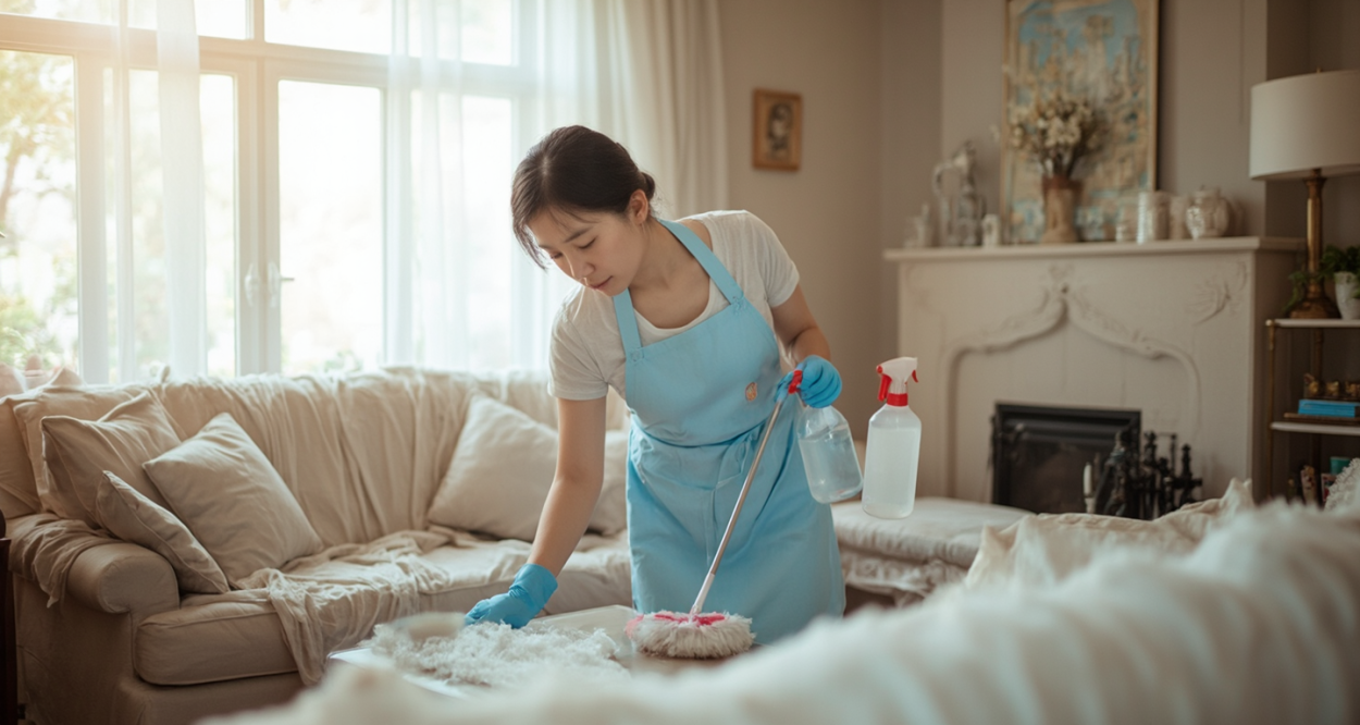 揭秘“含羞忍辱的保洁”：家庭背后的无名英雄轮播图4