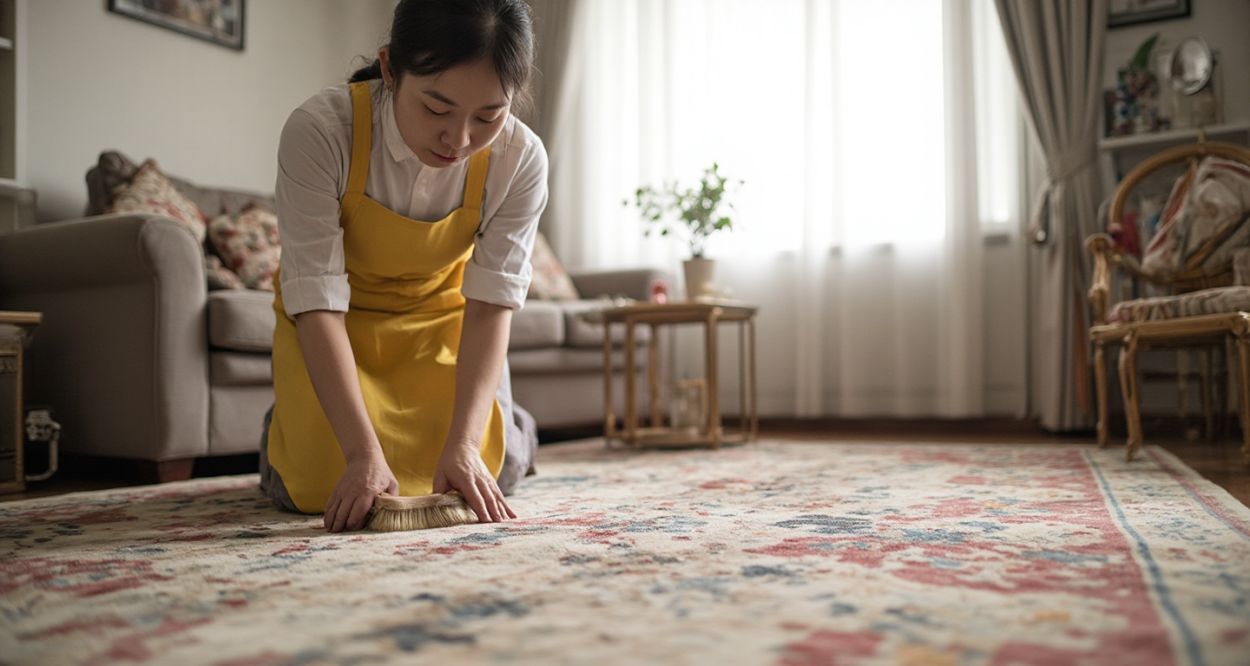 地毯清洁大揭秘：地毯真的可以用刷子清洗吗？轮播图1