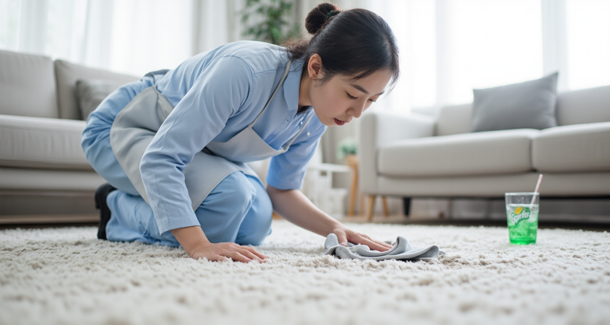 地毯弄到雪碧怎么高效清洗？轮播图2