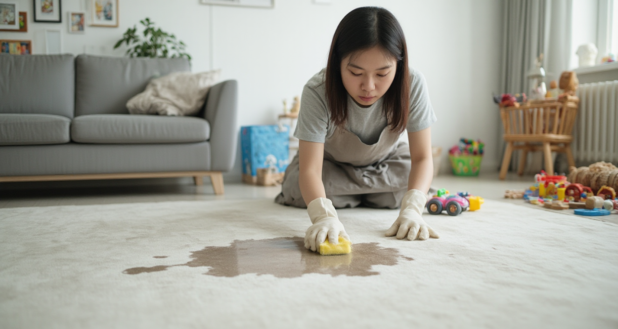 地毯污渍清洗：家庭清洁的小妙招与重要性轮播图1