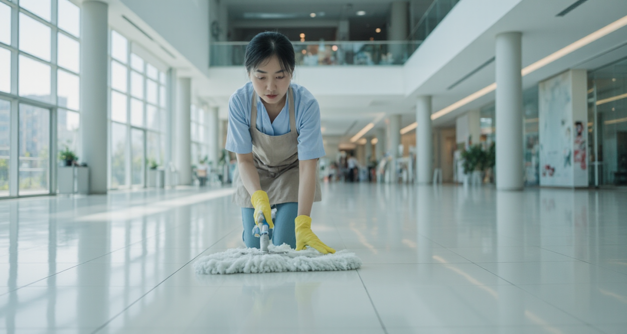 商场保洁开荒计划：打造闪亮新空间轮播图1